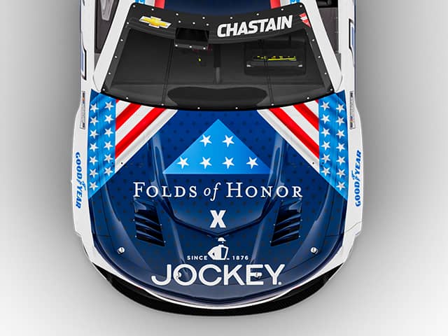 Jockey and Folds of Honor Unite with Trackhouse Racing for Commemorative Paint Scheme
