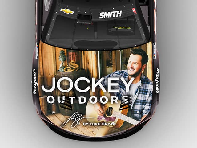 Jockey Outdoors™ Collection by Luke Bryan Debuts a Fresh Paint Scheme with Zane Smith Racing in Nashville
