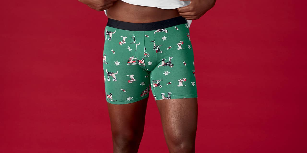 Get in the holiday spirit with festive underwear, socks & more.