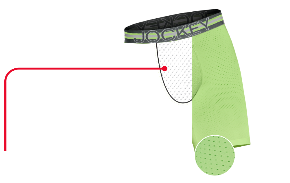 Jockey Men's Underwear Sport Stability Pouch Microfiber 11 Quad Short