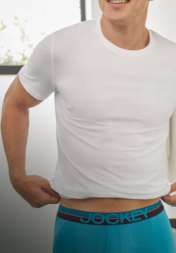 man in white undershirt