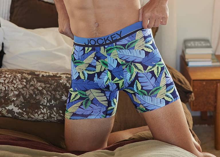 man wearing new jockey underwear