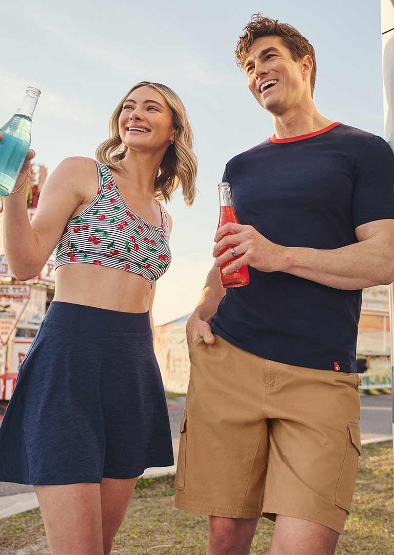 Man and Woman wearing best selling apparel