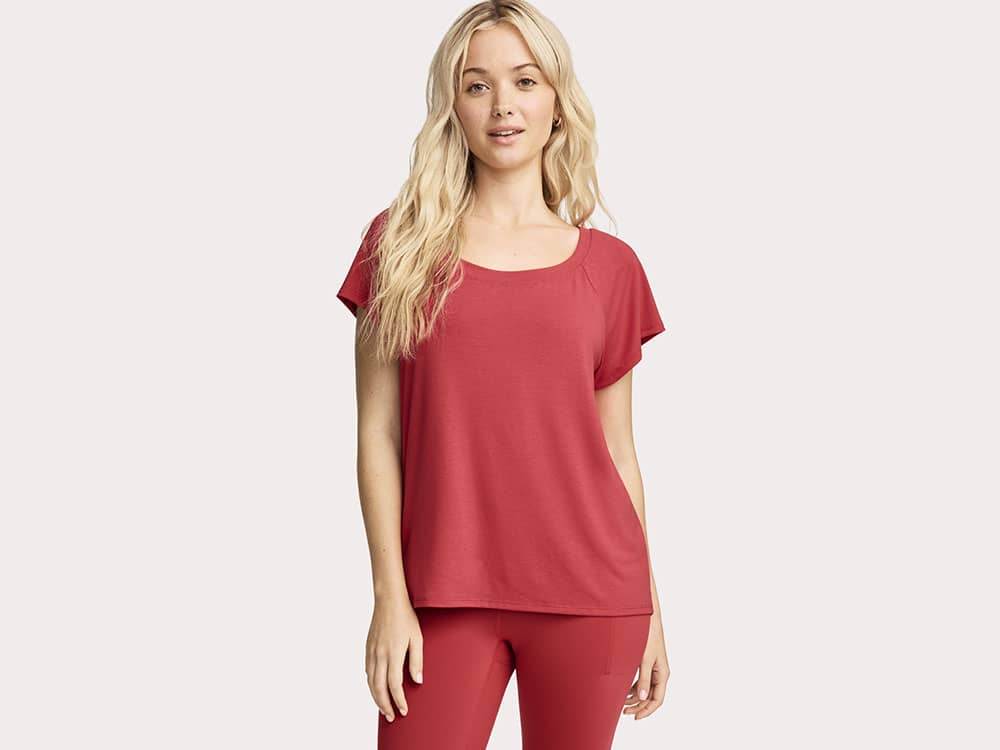 Woman wearing EverActive™ Oversized Tee