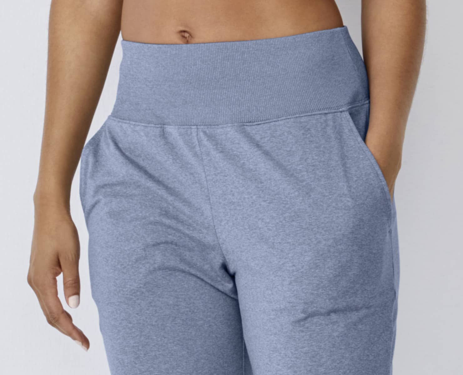 Buy JOCKEY Weft_blue Polyester Spandex Womens Activewear Track Pants