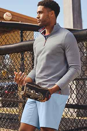 100 % Cotton Short Sleeve Mock Neck Tee - 2 Pack