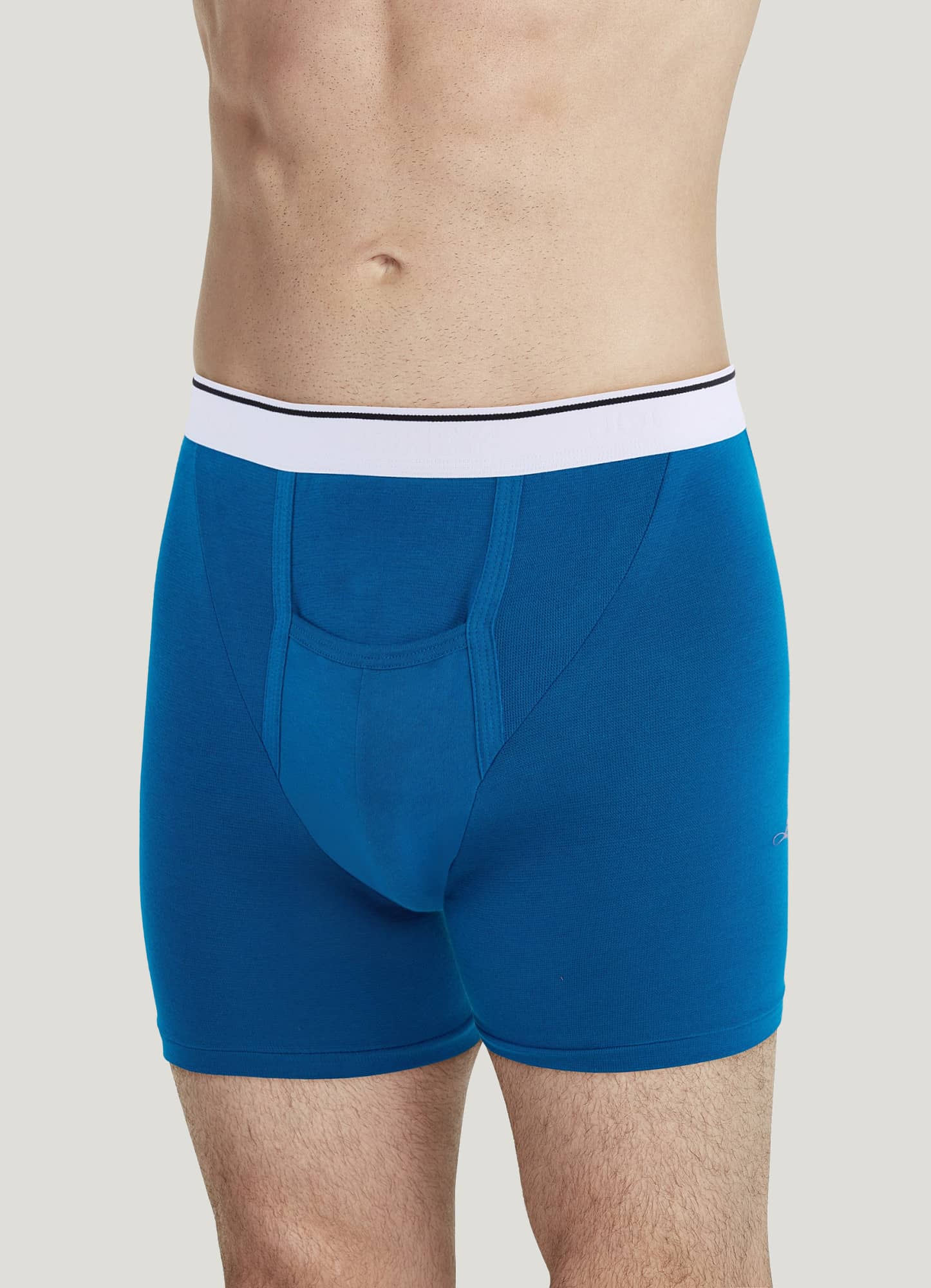 Jockey Men's Underwear Sport Stability Pouch Microfiber 9 Long Leg Boxer  Brief, Azurite Sea, S at  Men's Clothing store
