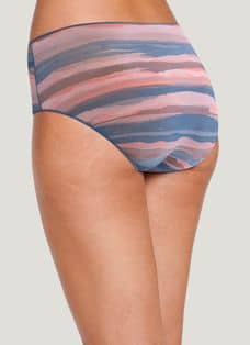 Jenni Striped Hipster Underwear (Medium, Pink Stripe) at