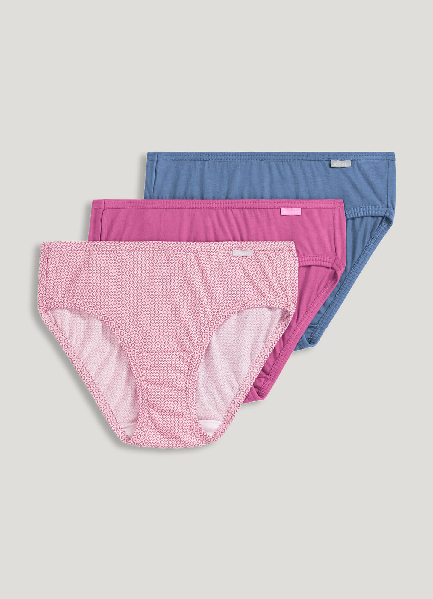 Jockey® Essentials Girls' Cotton Stretch Bikini Underwear - 3 pack, Sizes  S-XL (6-16) 