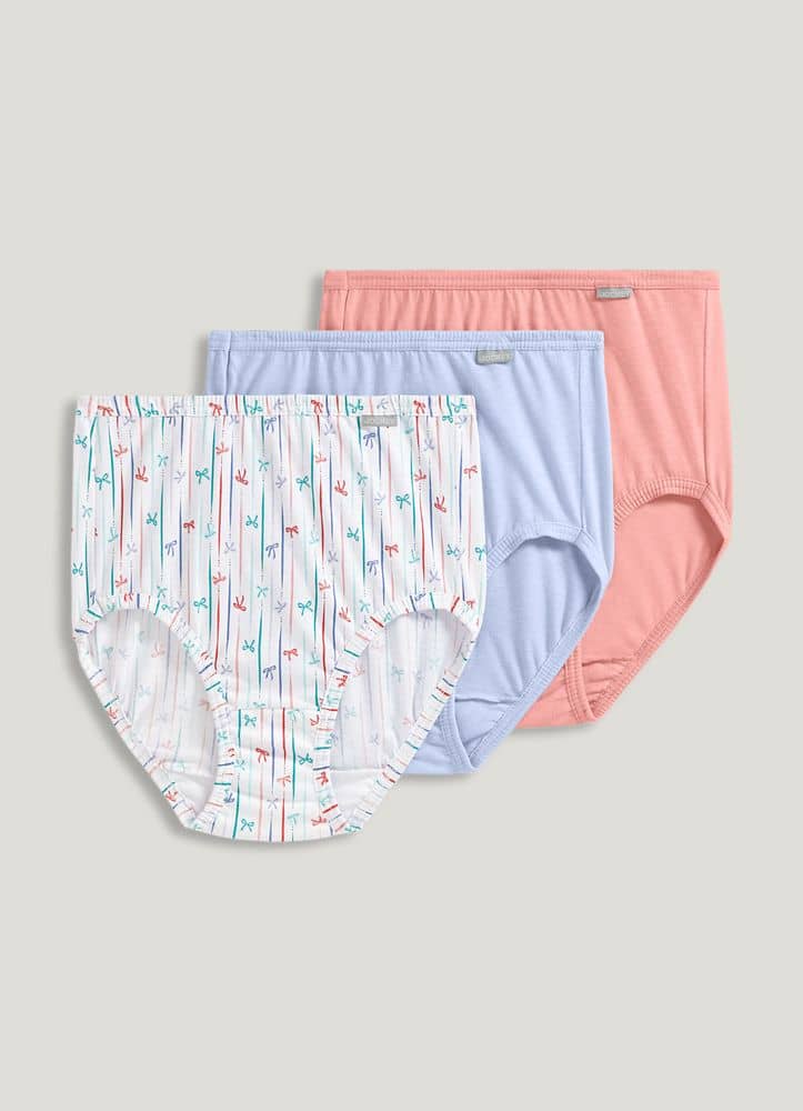 New Patterns 3 Pack Jockey Cotton Elance Briefs Underwear Panties Sizes 9  10 11