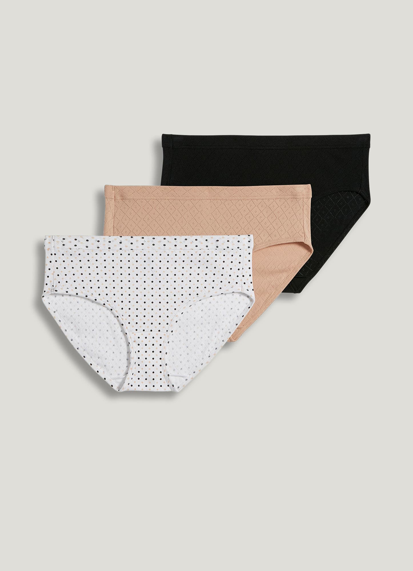 Jockey Women's Underwear Elance Hipster - 3 Pack, white, 7