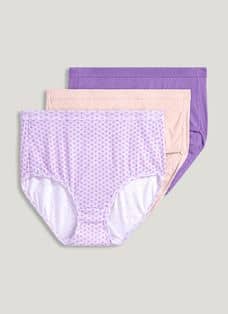 Jockey Women's Elance Breathe French Cut Panty - 3 Pack 1541,  Violet/Sandy/Mint, 7 at  Women's Clothing store
