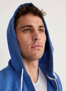 Cotton Blend Fleece Full Zip Hoodie