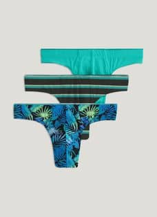 Jockey Mens Elance String Bikini 2 Pack Underwear String Bikinis 100%  Cotton Xl Verdigris/in Check Grid : Target