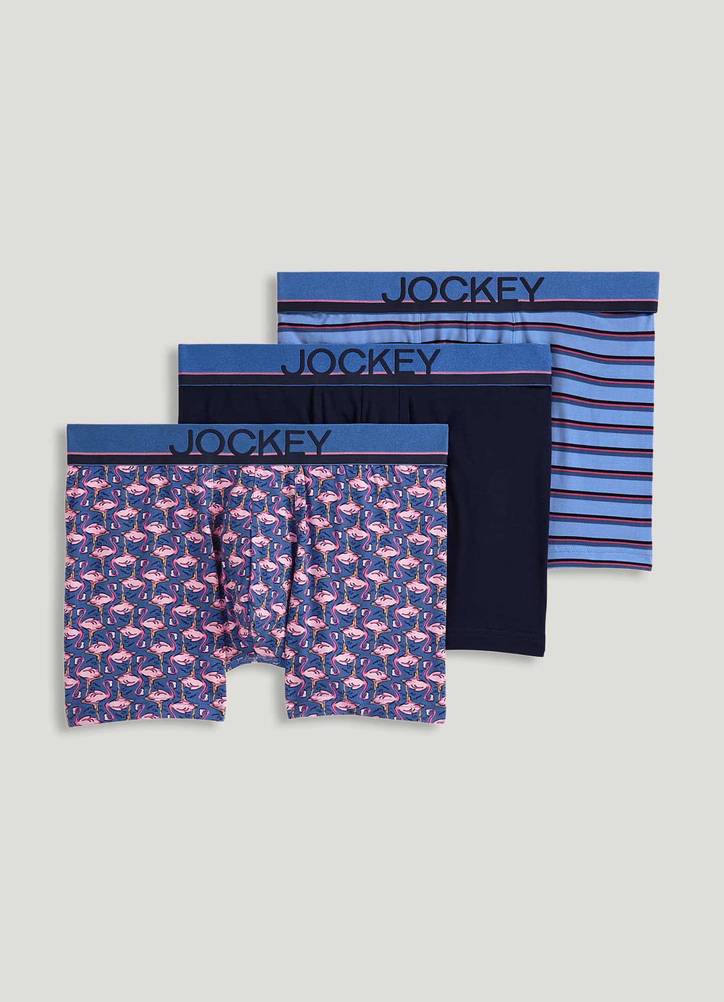 Jockey Casual Cotton Stretch 4" Trunk - 3 Pack
