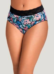 Jockey No Panty Line Promise Hip Brief Underwear 1372 Extended Sizes Floral  Fauvist