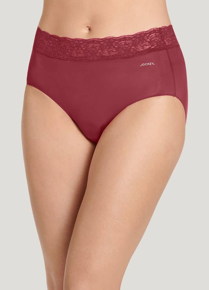 Jockey Hip Brief Classic Fit No Panty Line Promise Women's Size 6 Brown for  sale online