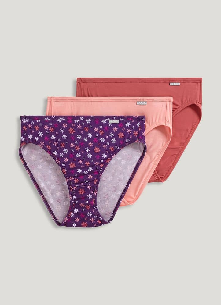 Women's Jockey 3-Pack Classic French Cut Comfort (Pink) Cotton Underwear