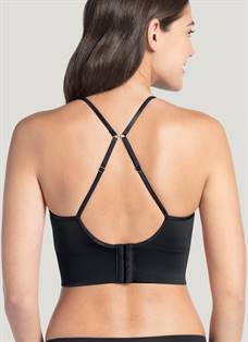 Jockey Natural Beauty Removable Cup Wirefree Bralette #2456 Size XL Black  for sale online