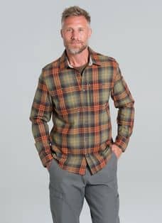 River Flannel Shirt // Orange Plaid (M) - Fashion Clearance - Touch of  Modern