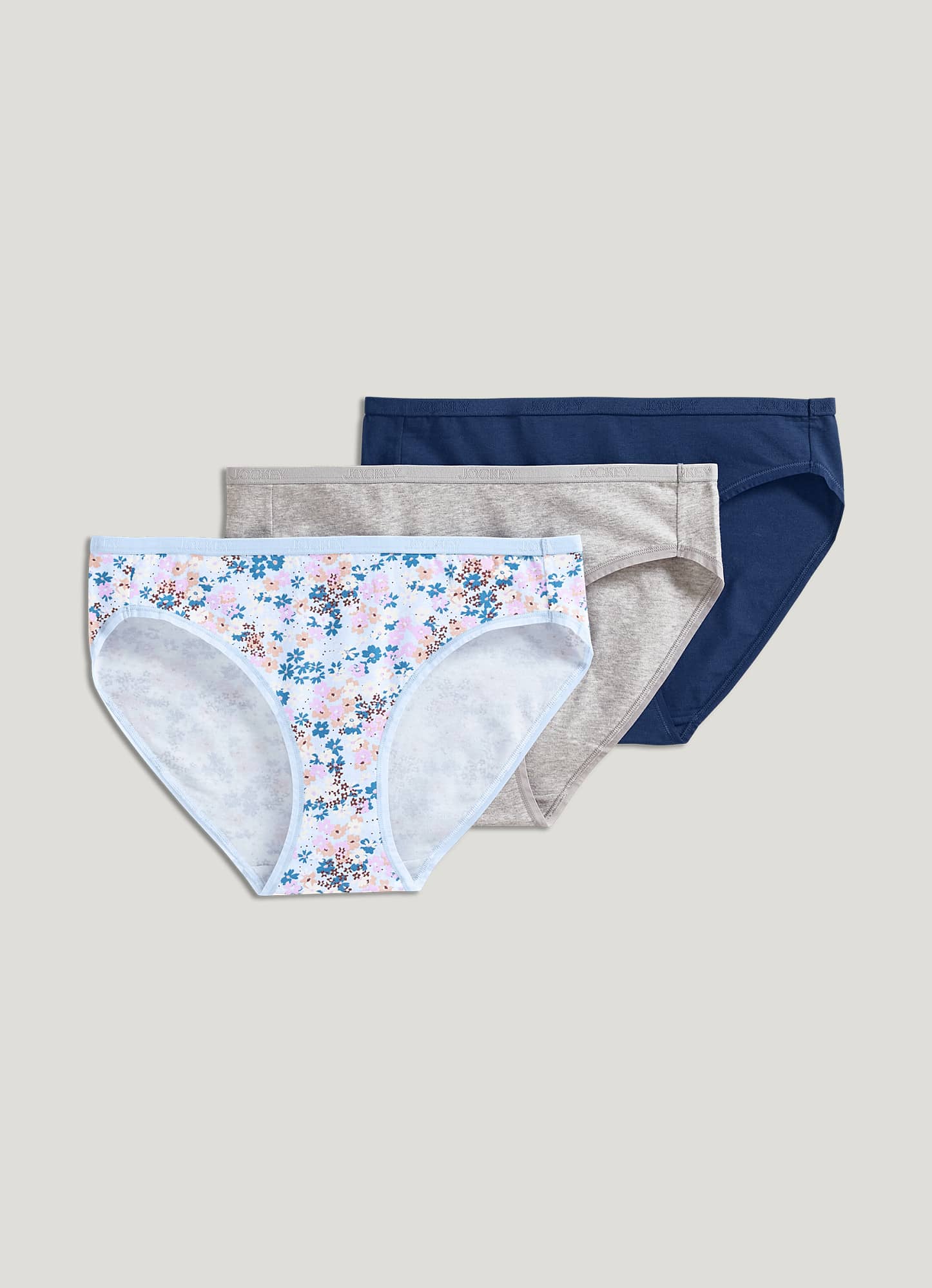 Jockey Organic Cotton Stretch Logo Bikini - 3 Pack