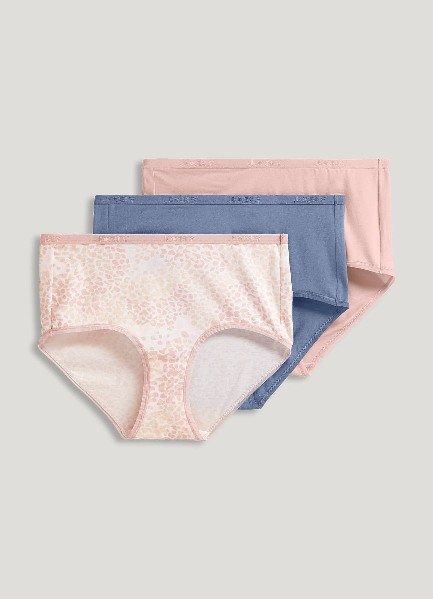 Jockey® Essentials Girls’ Cotton Stretch Brief Panty- 3 Pack, Sizes S-XL  (6-16)