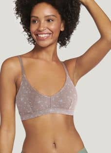 Jockey Women's Bras Forever Fit V-Neck Molded Cup Lace Bra, Hazy Violet, 3X  - Discount Scrubs and Fashion