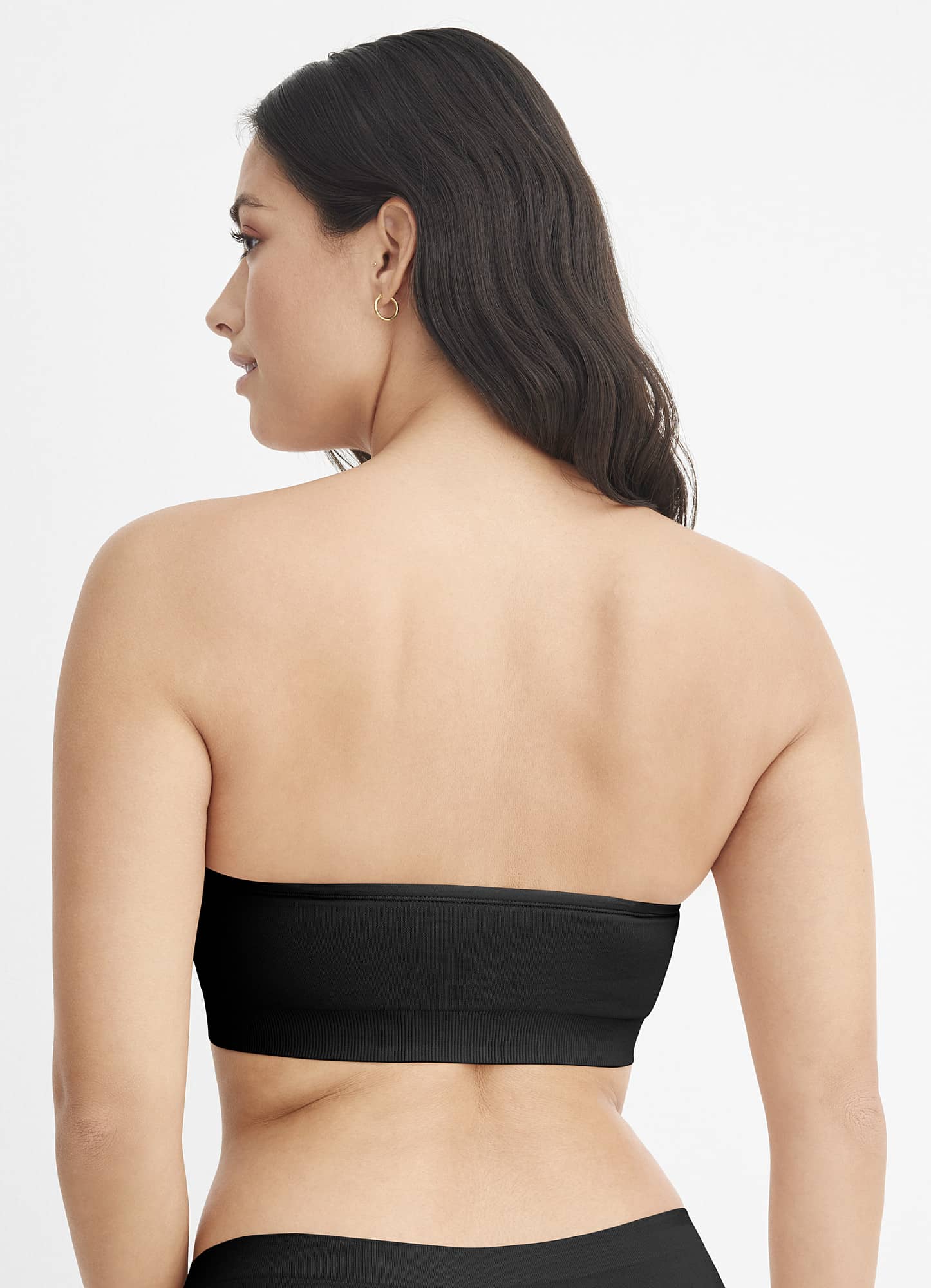 How to make a Bandeau out of a sports bra (I used a halter one, but you can  use a regular one). (
