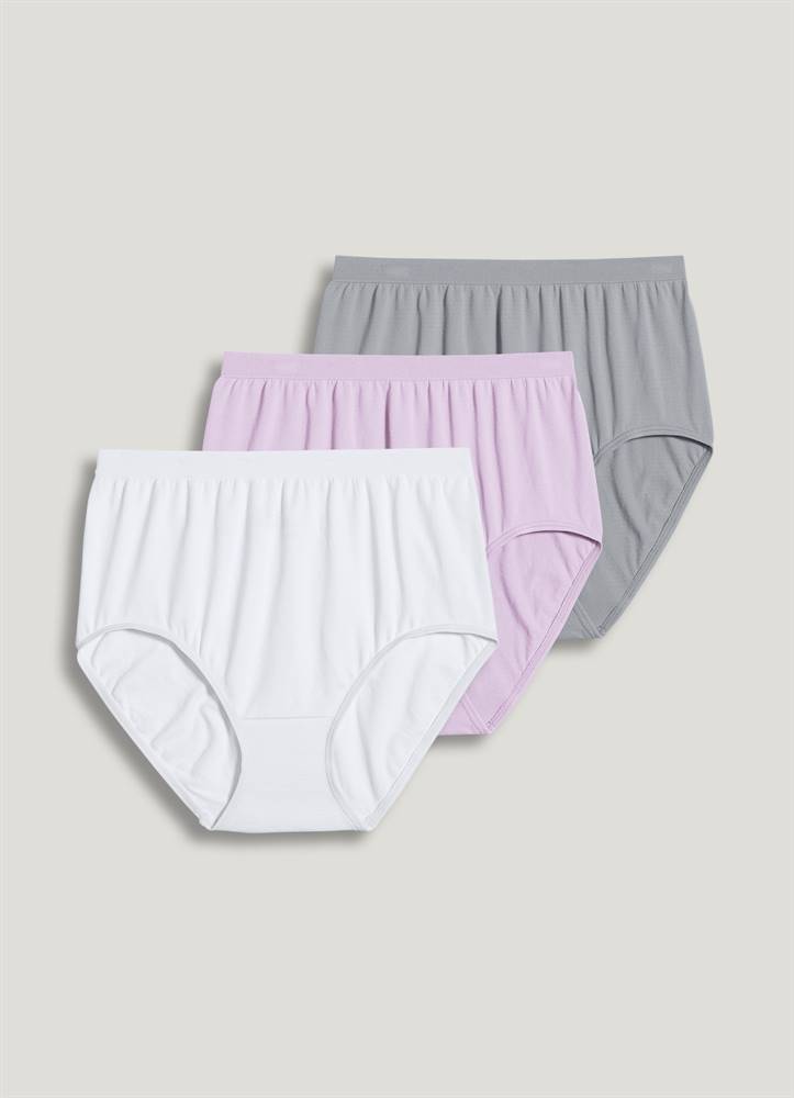 Three Pack Multicoloured Microfibre Knickers