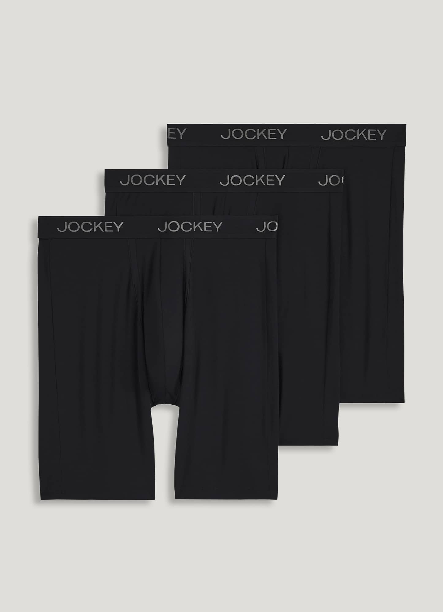 Jockey Chafe Proof Pouch Ultra Soft Modal 8.5" Long Leg Boxer Brief - 3 Pack