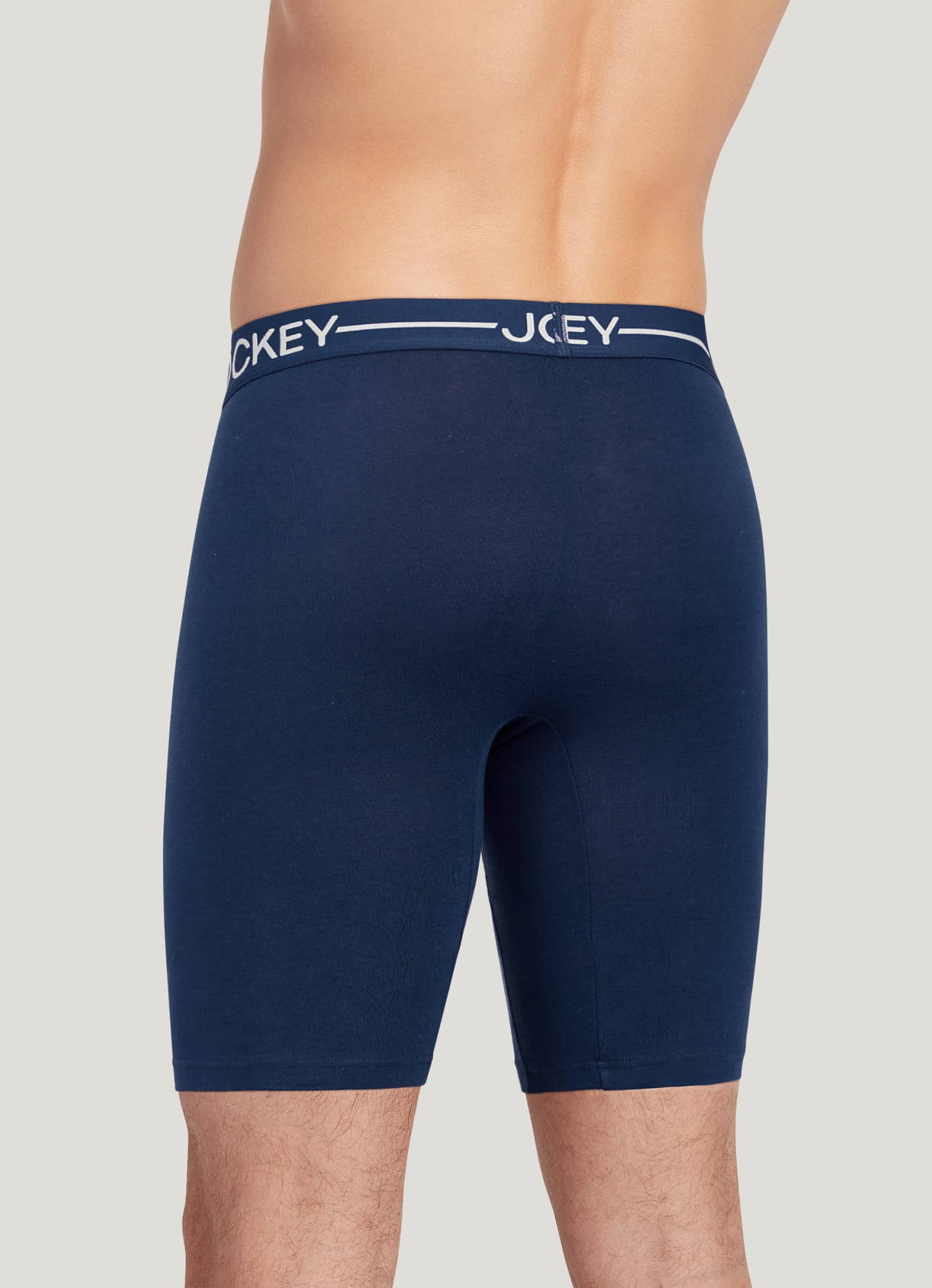 Jockey Organic Cotton Stretch 9.5" Long Leg Boxer Brief - 3 Pack