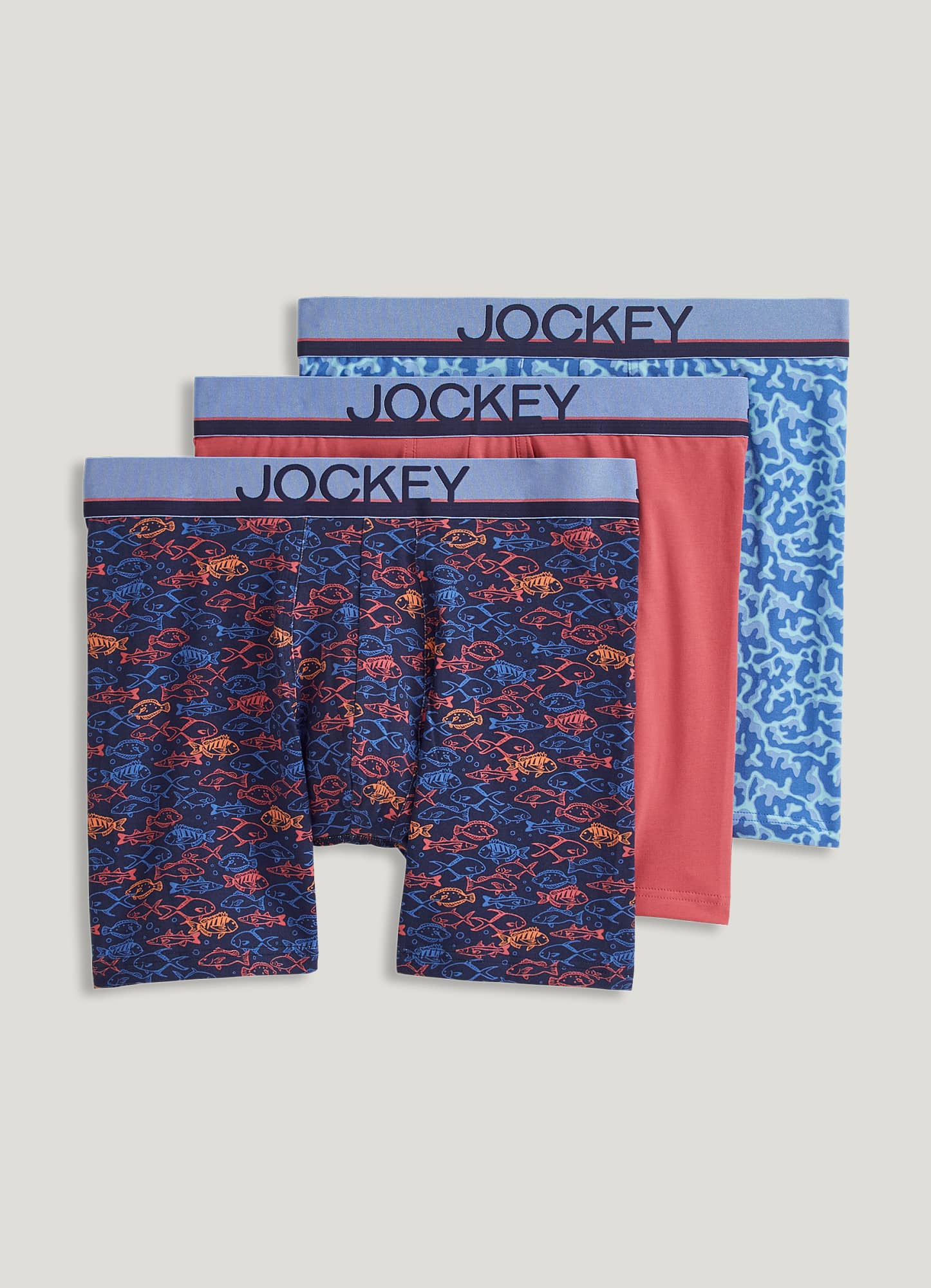 Jockey Casual Cotton Stretch 6" Boxer Brief - 3 Pack