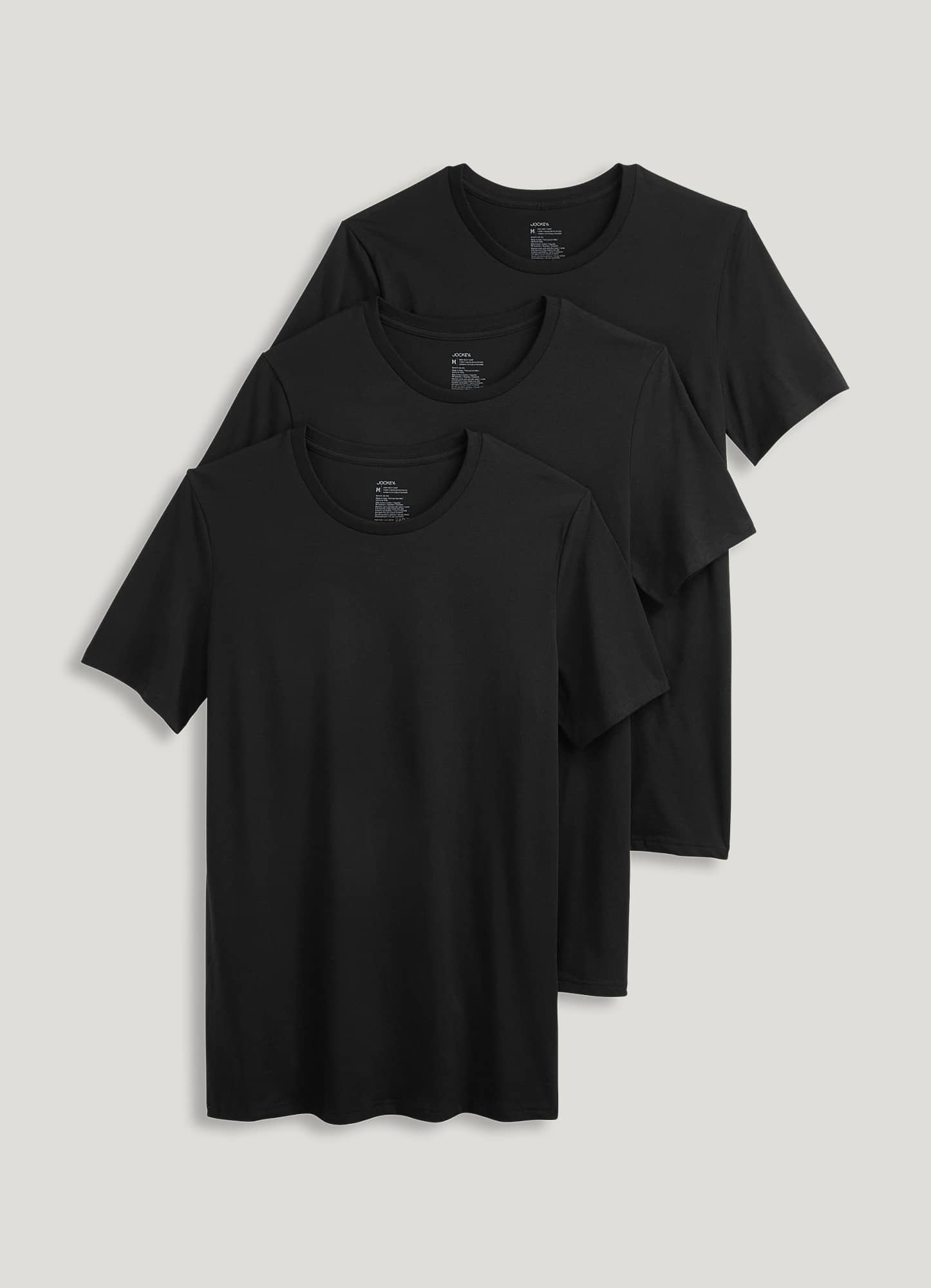 Jockey Cotton Stretch Crew Neck Undershirt - 3 Pack