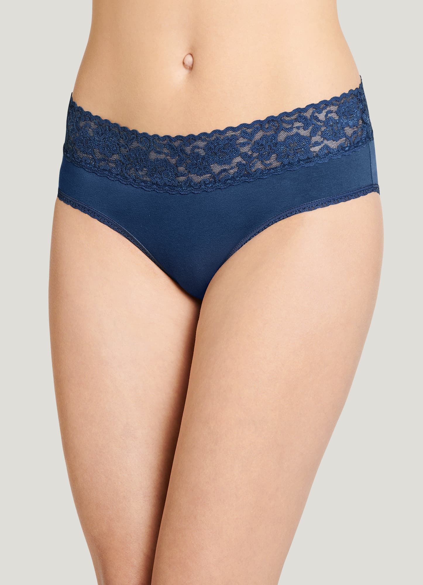 Jockey Women's Underwear Cotton Stretch Lace Hipster, Dusty Sand, XS at   Women's Clothing store