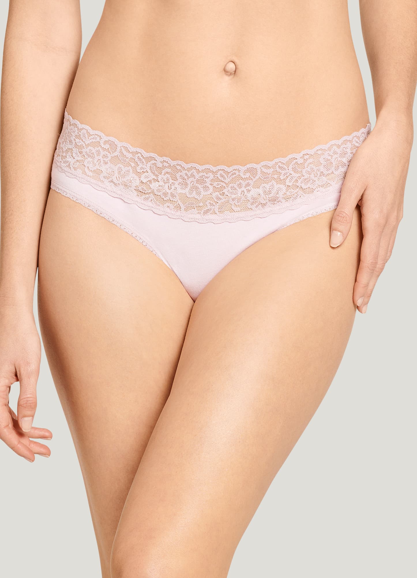 Jockey® Cotton Stretch Lace Bikini