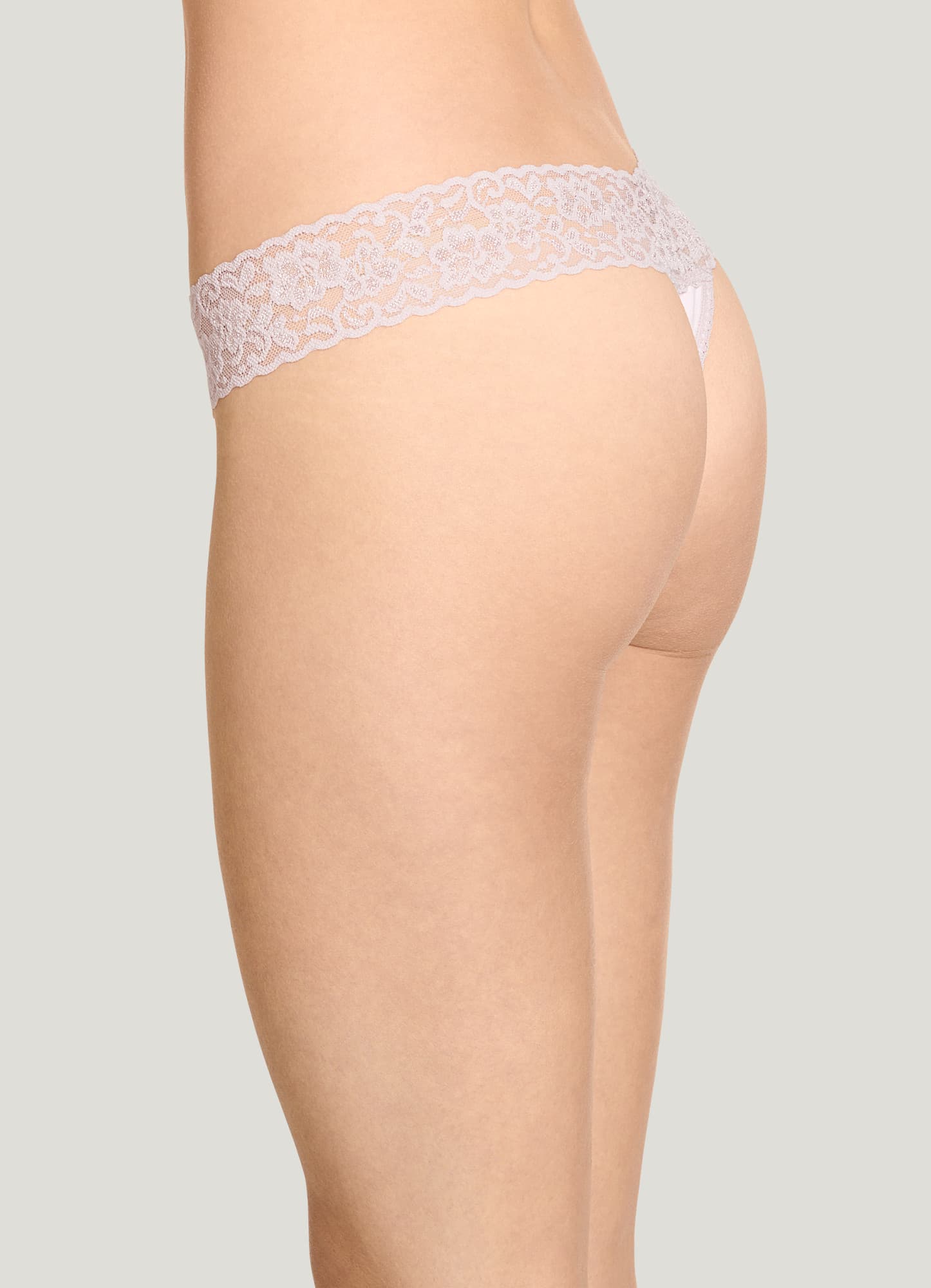 Buy Lace-Waist Cotton Thong Panty - Order Panties online
