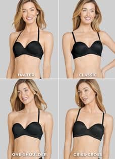PEASKJP Strapless Bra Wireless Full Coverage Bra with Back and Side Support,  Black 36/80 