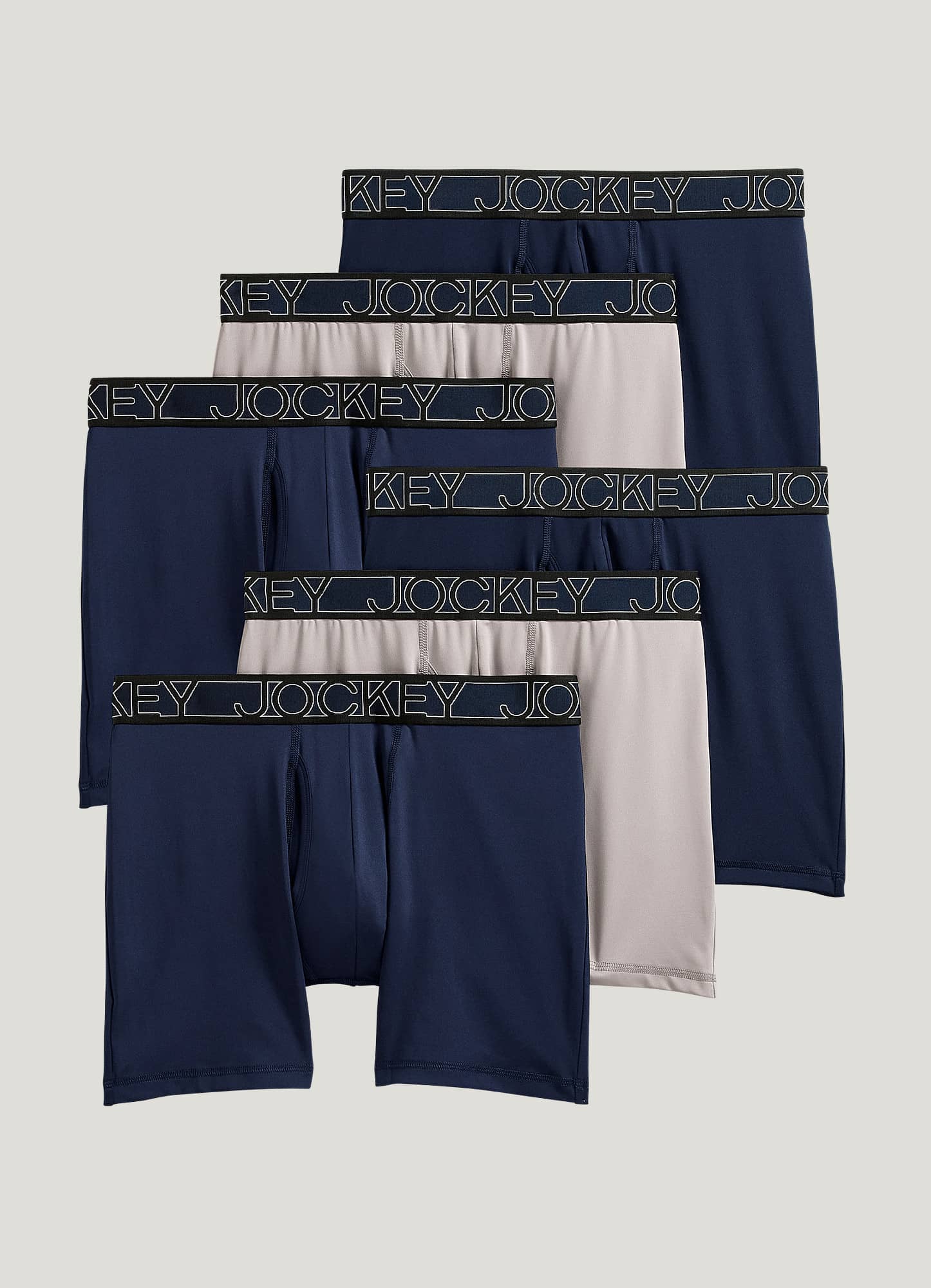 Jockey Active Microfiber 5" Boxer Brief - 6 Pack