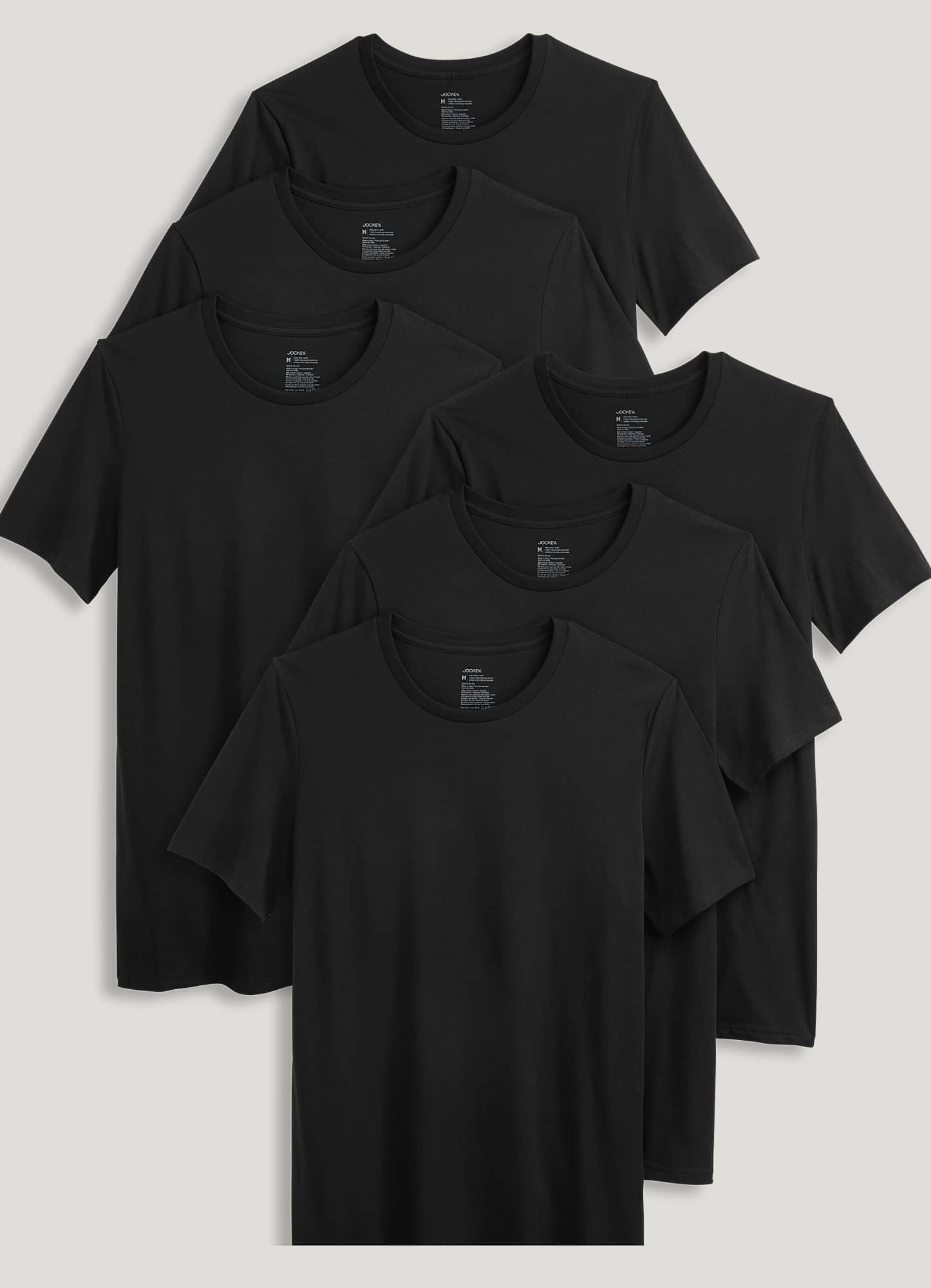 Jockey Cotton Stretch Crew Neck Undershirt - 6 Pack