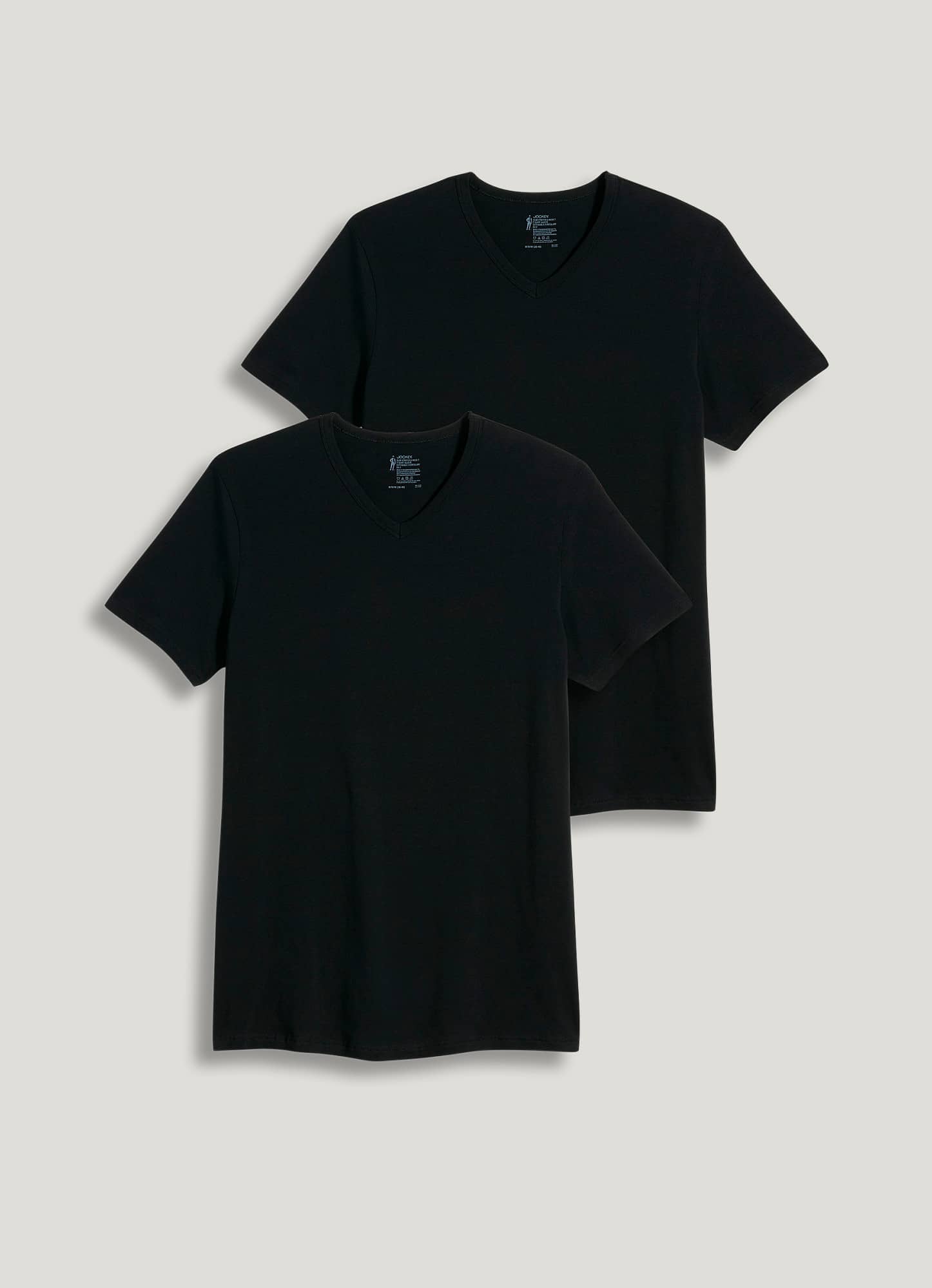 Slim Fit Cotton Stretch V-Neck Undershirt - 2 Pack