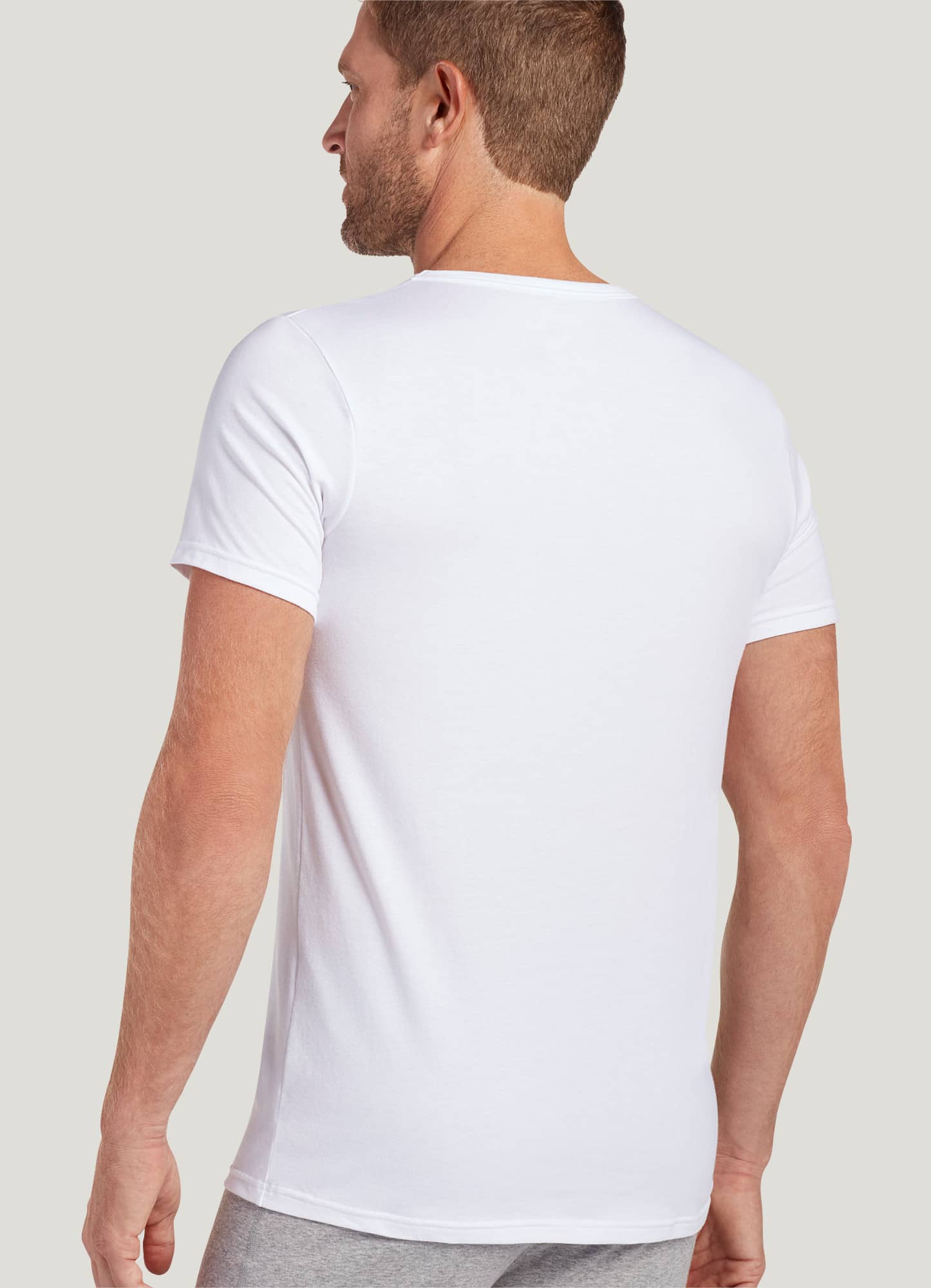 Jockey Slim Fit Cotton Stretch V-Neck T-Shirt - 2 Pack