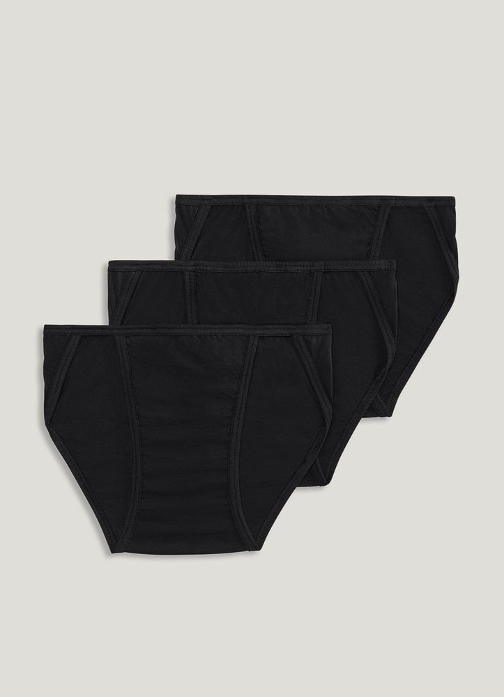 Jockey Mens Elance Bikini 3-pack Underwear 100 Cotton Briefs L