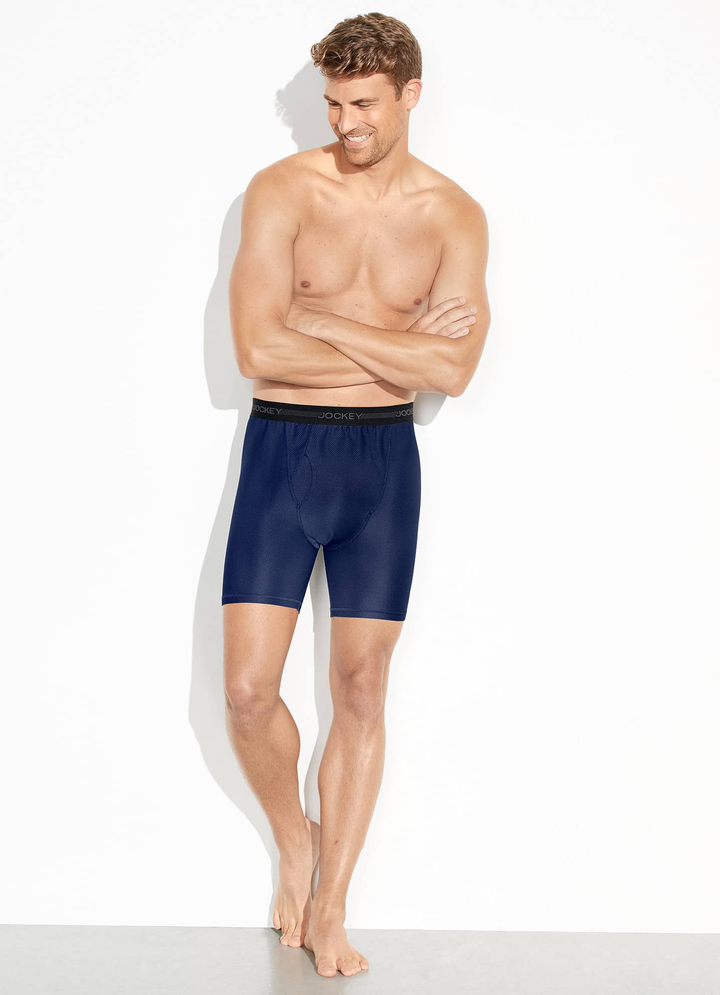 JINSHI Men's Underwear Extra Long Leg Boxer Briefs Inseam 8-9 Performance  Boxe