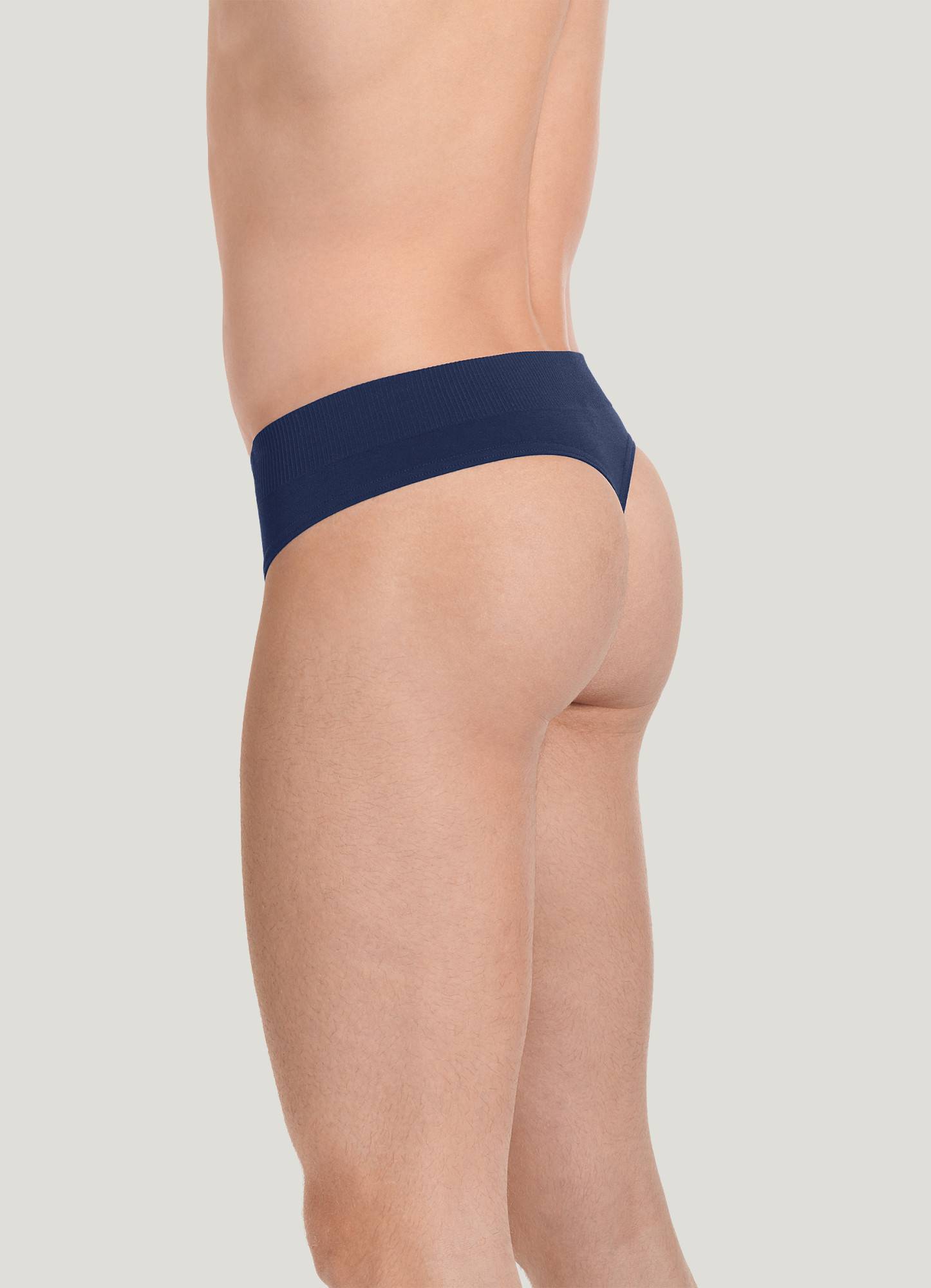 Jockey mens Navy Blue cotton stretch thong underwear size S L XL