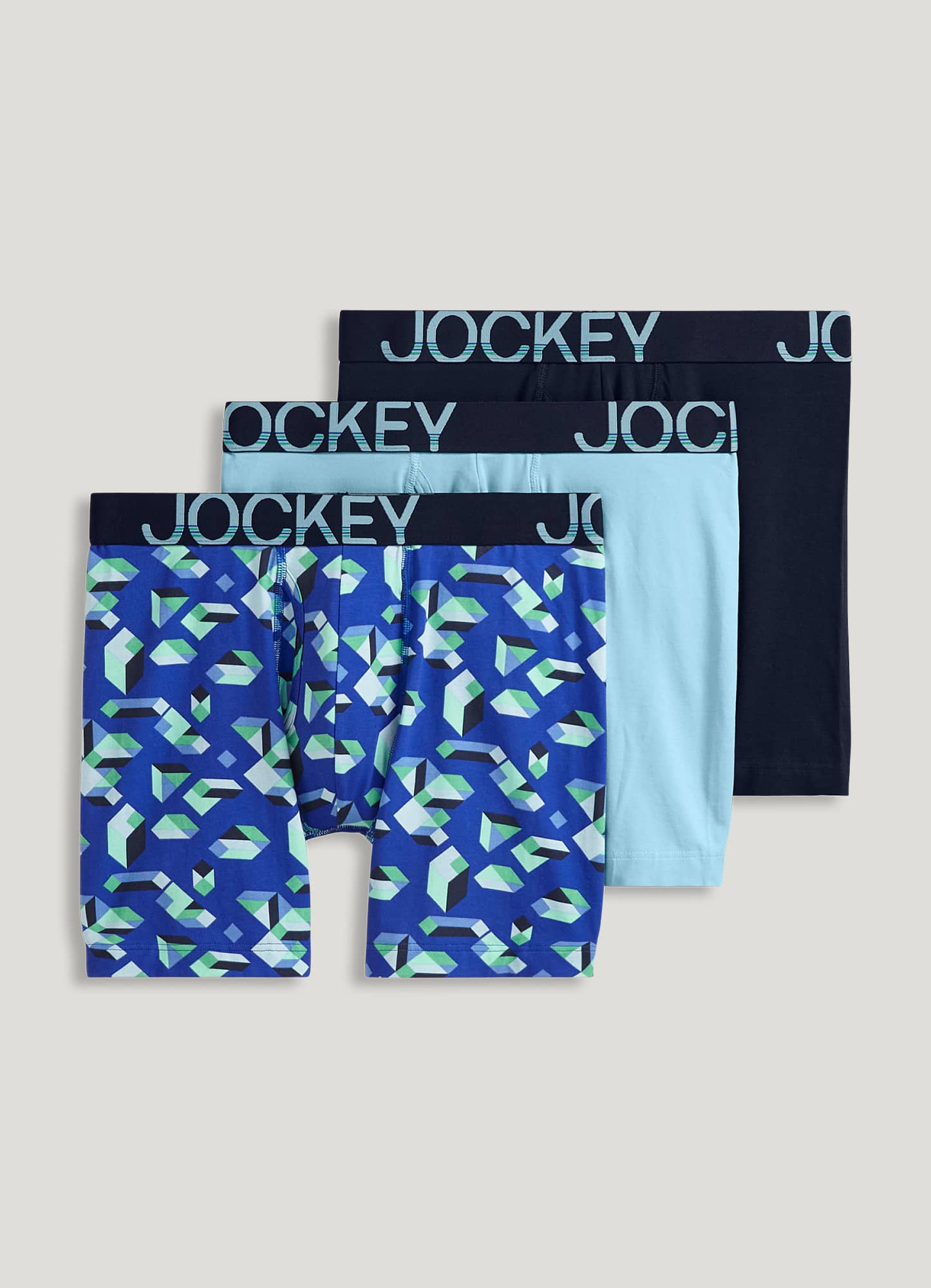 Jockey ActiveStretch™ 7" Long Leg Boxer Brief - 3 Pack