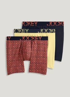 Jockey Size Small Life Men's 3 PK Long Leg Boxer Briefs S 24/7 Comfort-stay  Cool for sale online