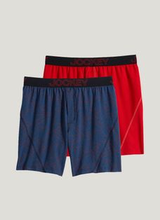 Jockey Classic Navy/Burgundy Boxer Briefs-2 Pack - Hensley's Big