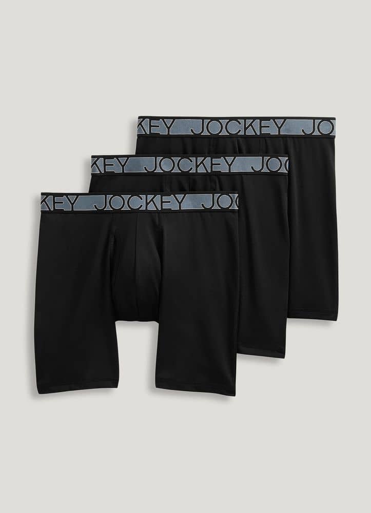 Jockey Men's Underwear Active Microfiber 9 Long Leg Boxer Brief