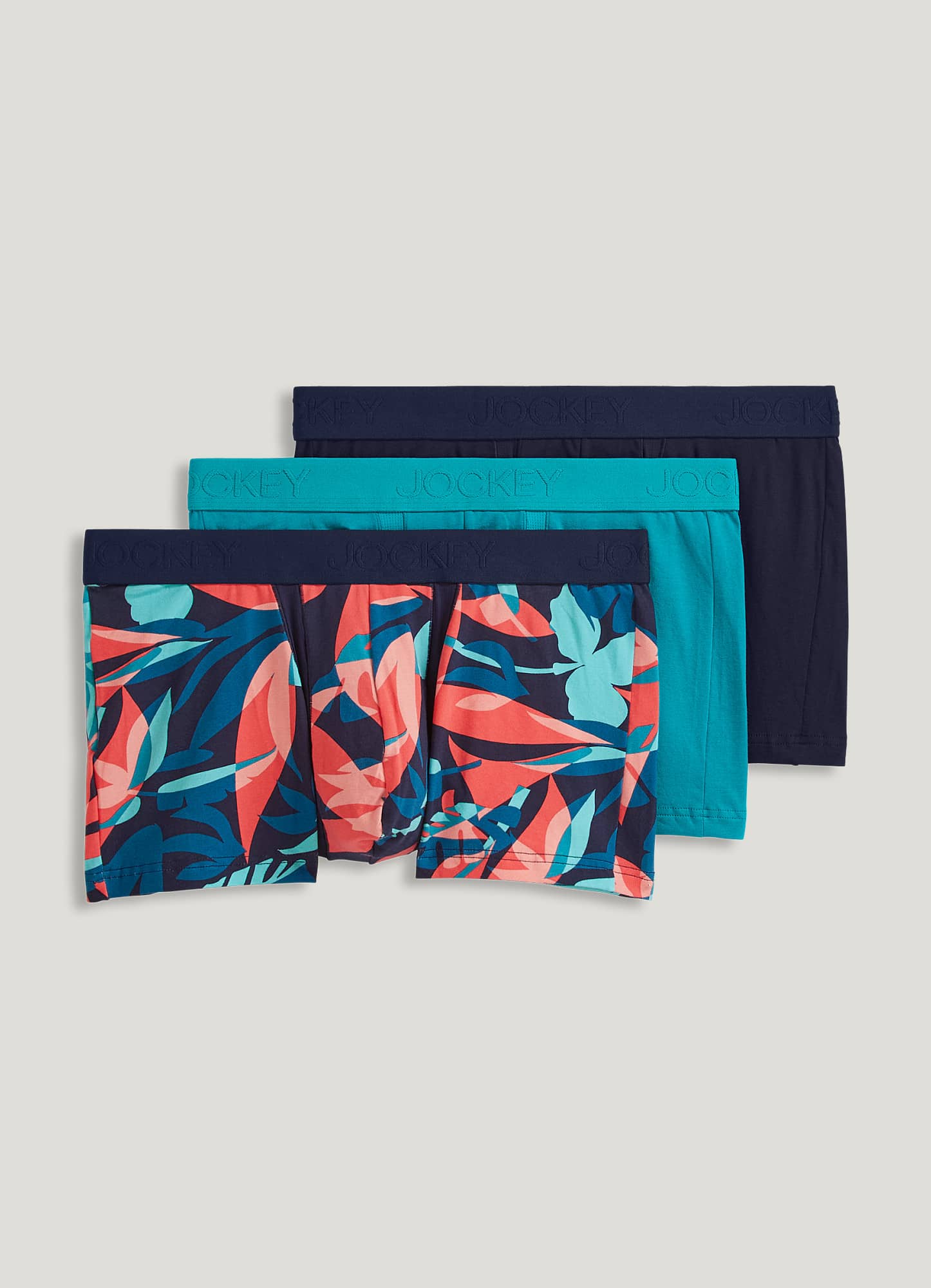 Jockey Chafe Proof Pouch Cotton Stretch 3" Trunk - 3 Pack