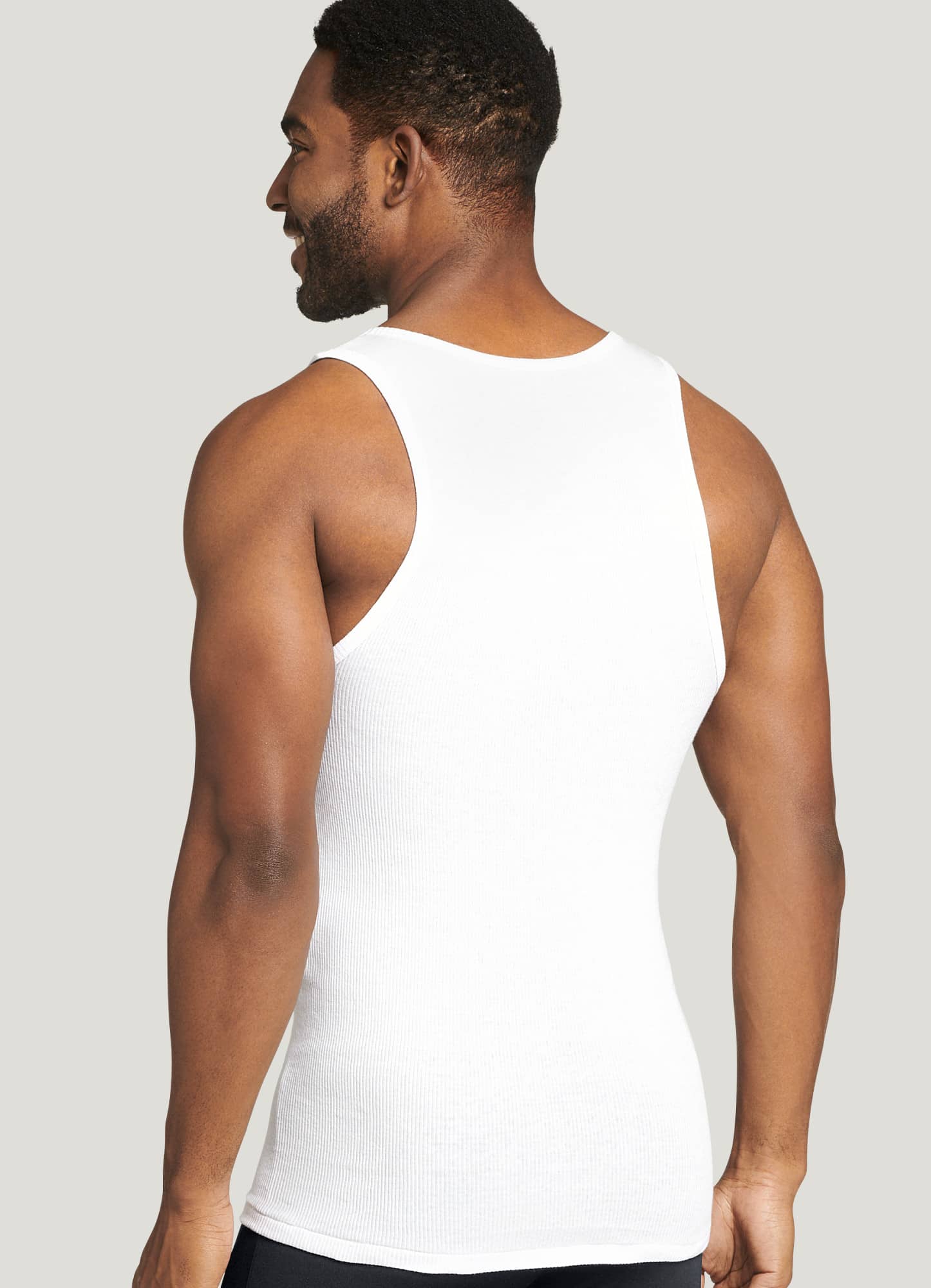 Men's Tall Ribbed Undershirt Tank Top 2-Pk Bright White – American Tall